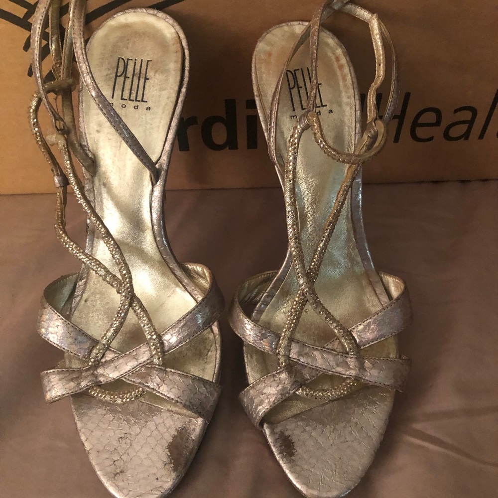 Worn fancy heels